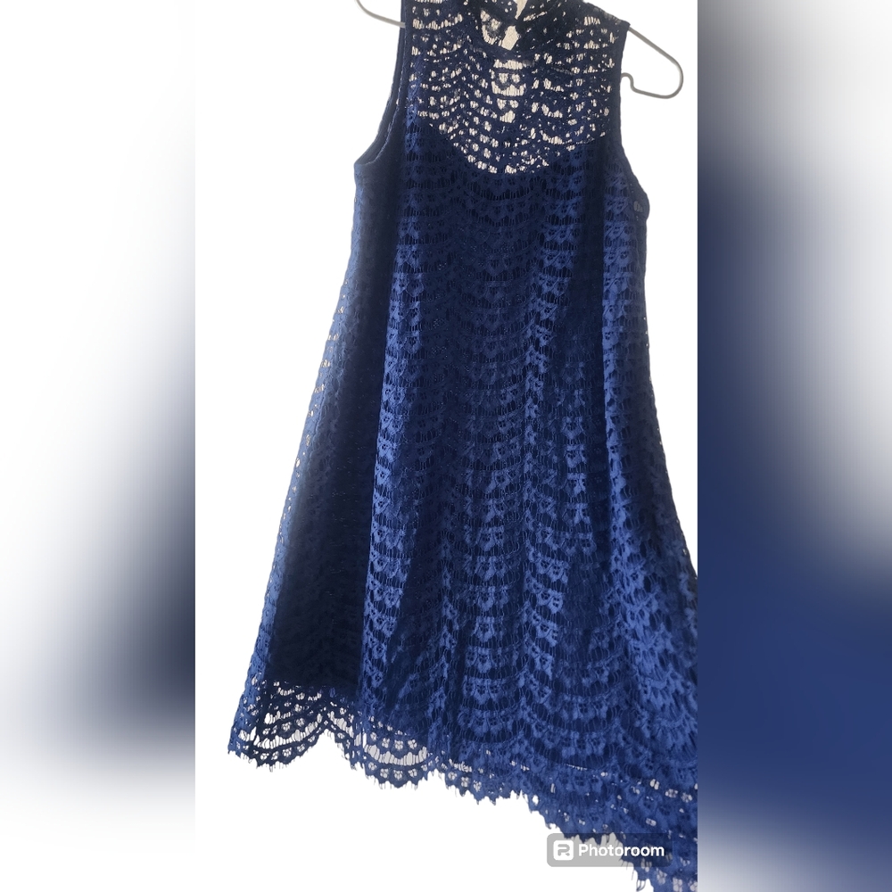 Navy lace summer dress